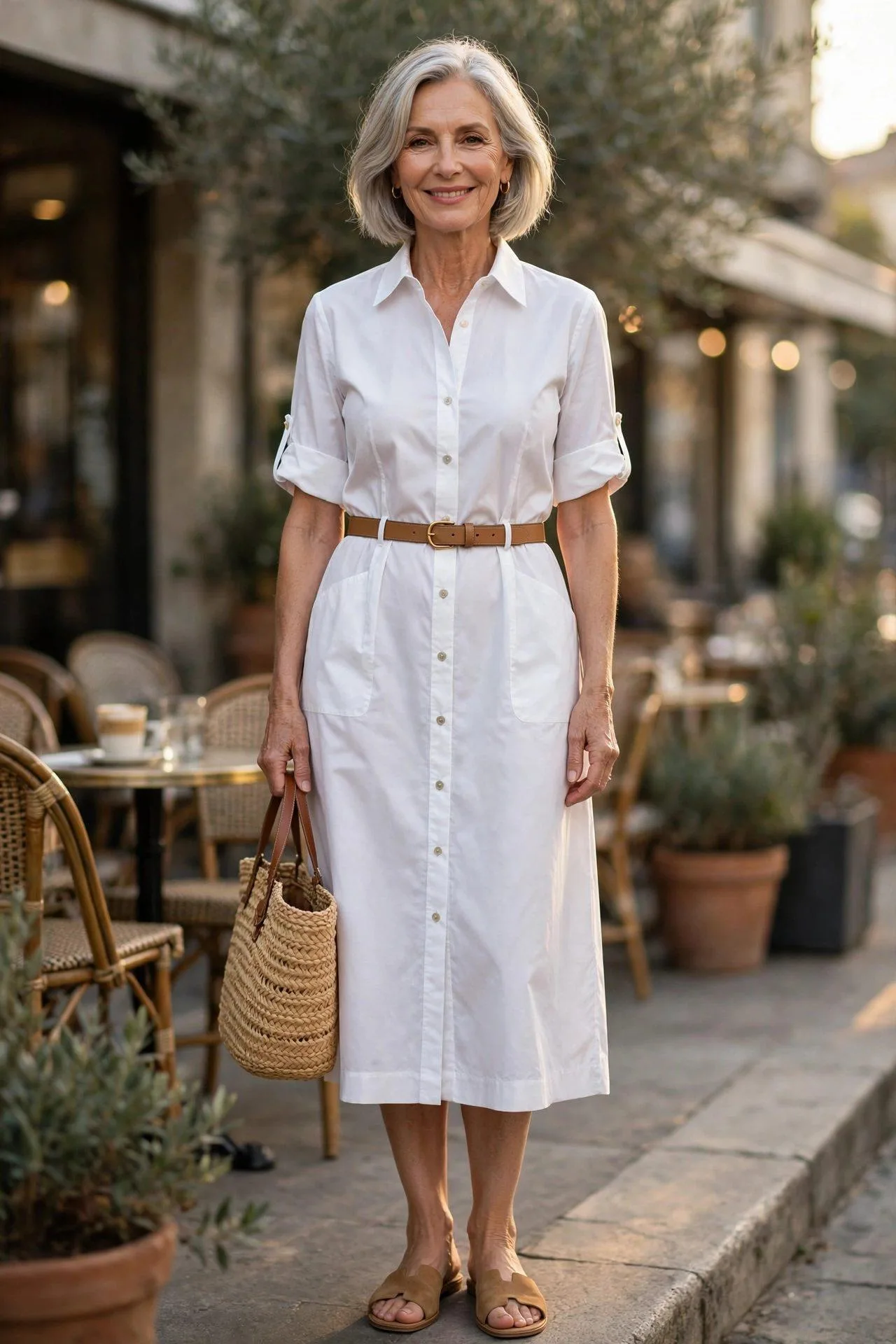 The Cotton Poplin Midi Shirtdress