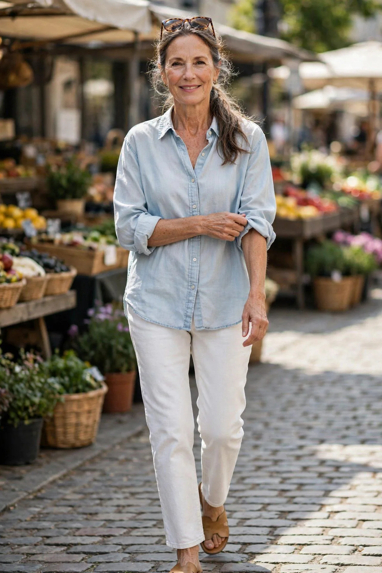 Chambray Button-Down Shirt