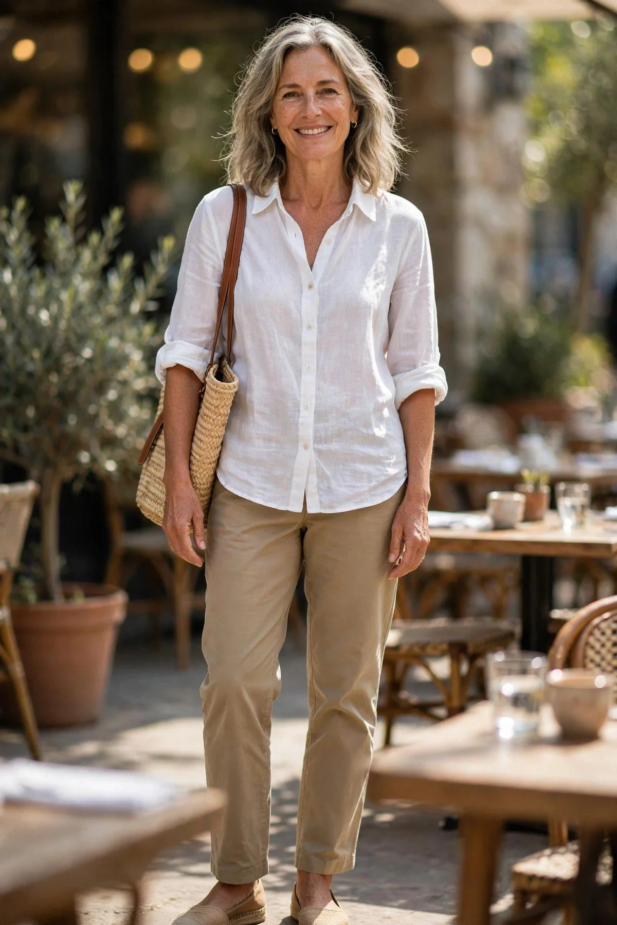 White Linen Shirt & Chinos