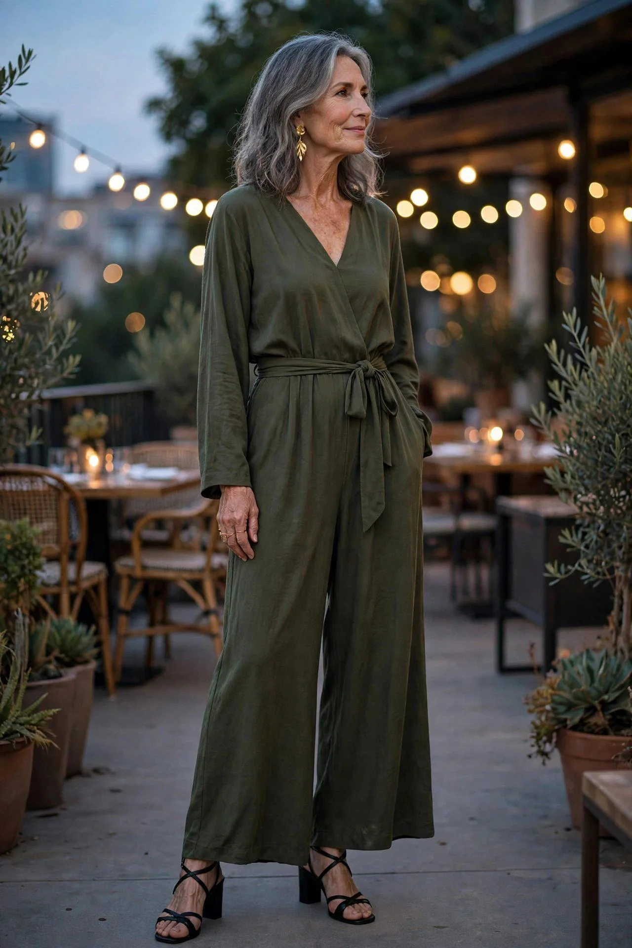 Tencel Wide-Leg Jumpsuit