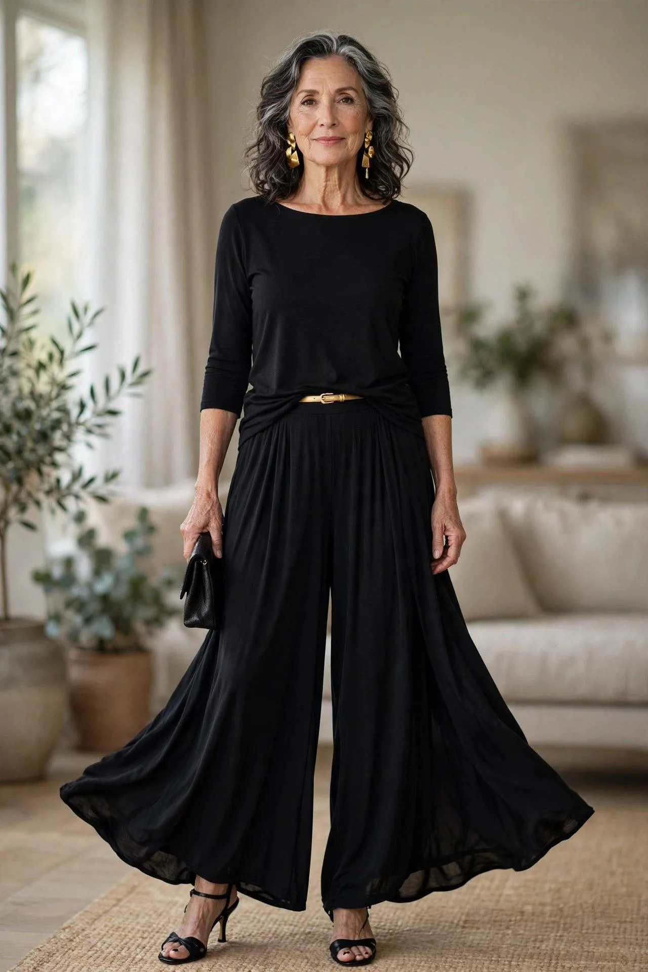 Palazzo Pants + Boat-Neck Top
