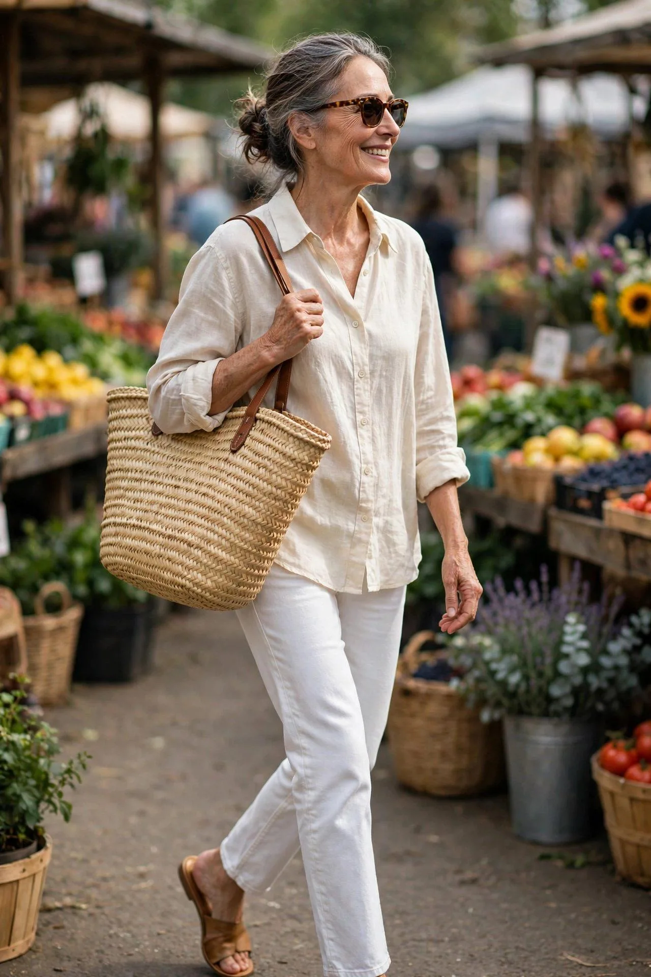 Woven Raffia Tote
