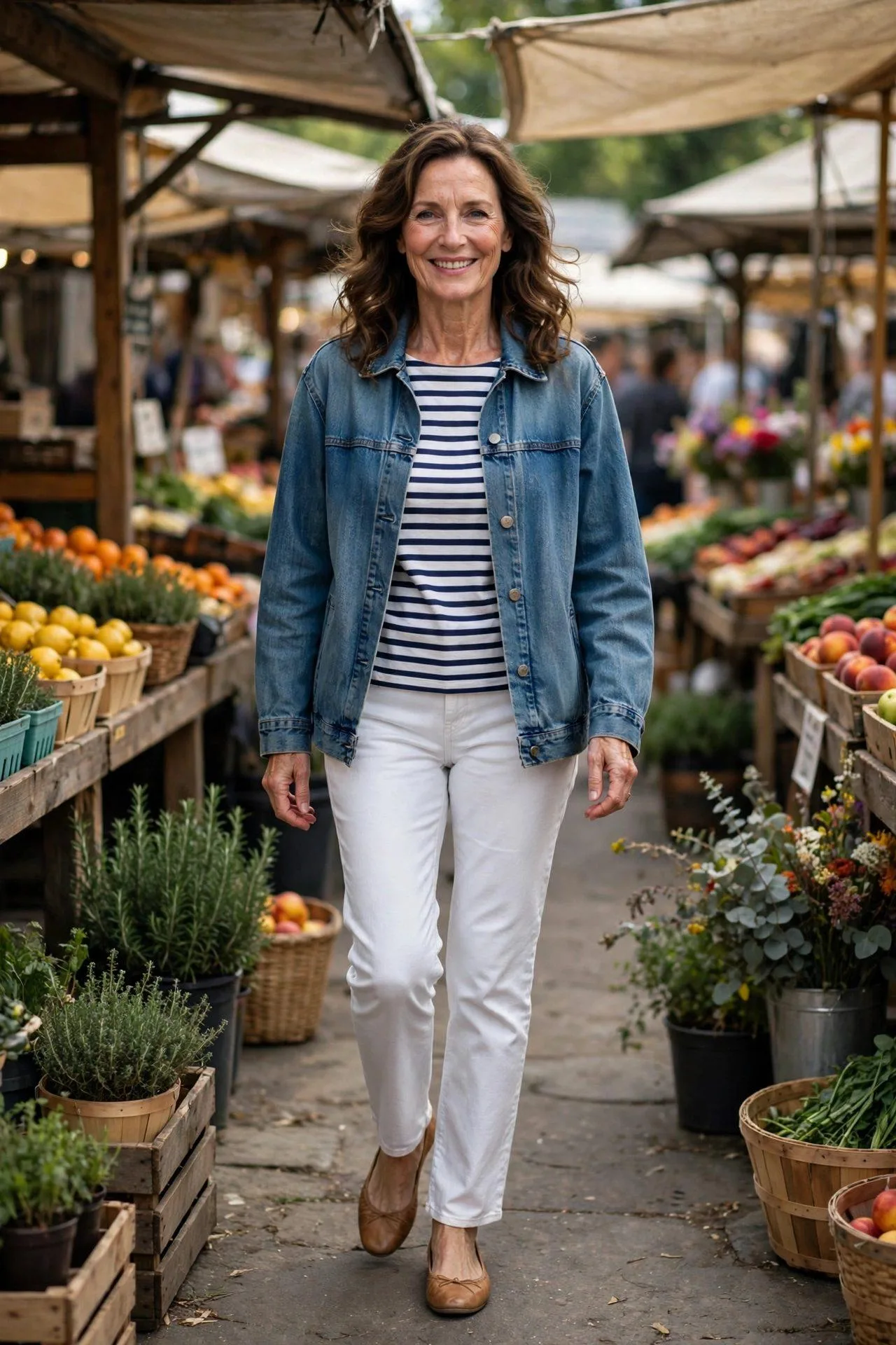Everyday Denim Jacket + Striped Breton Top
