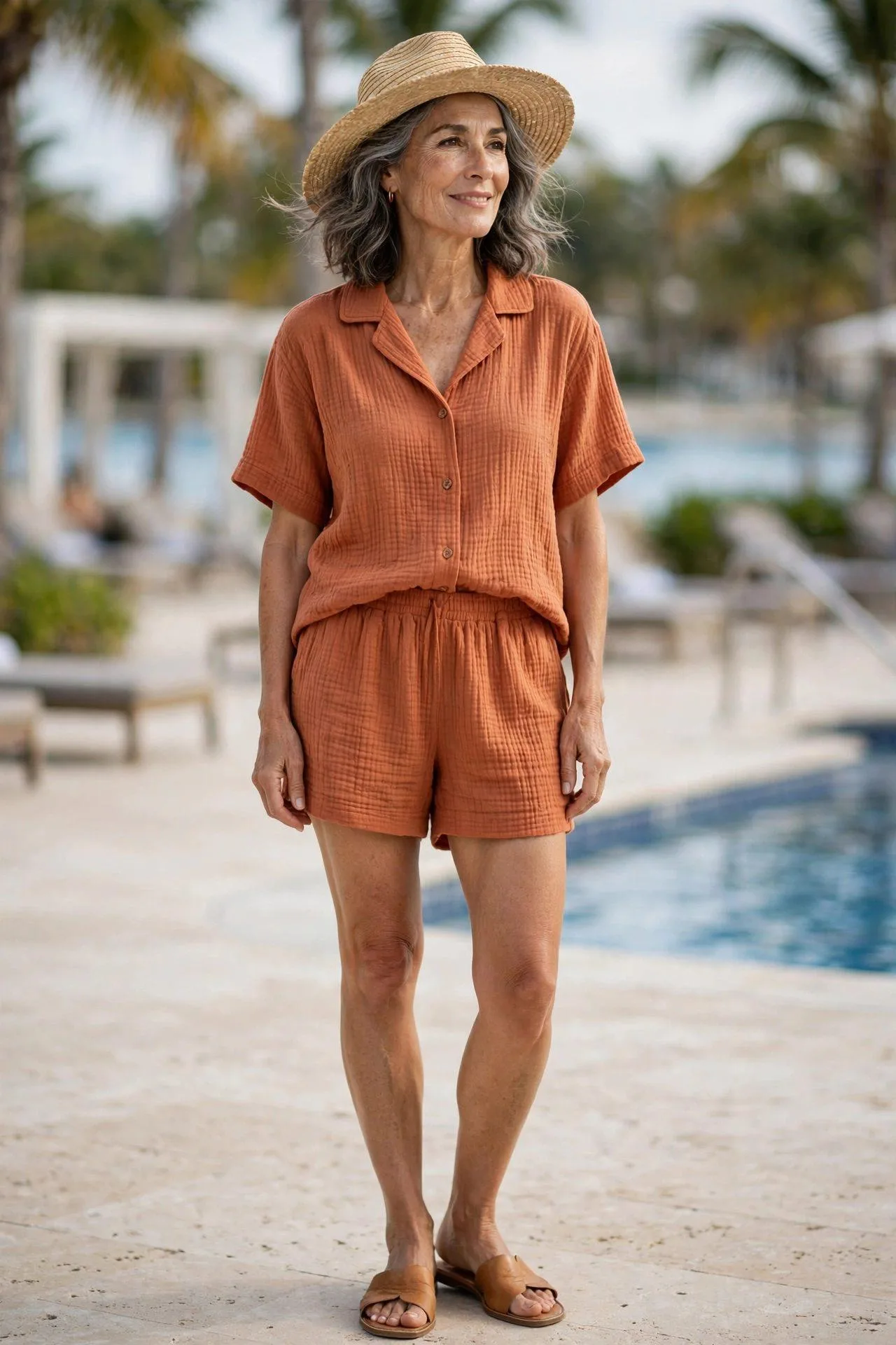 Gauze Shorts Set