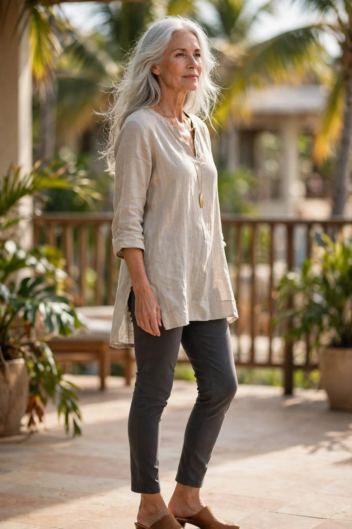 Linen Tunic & Slim Pants