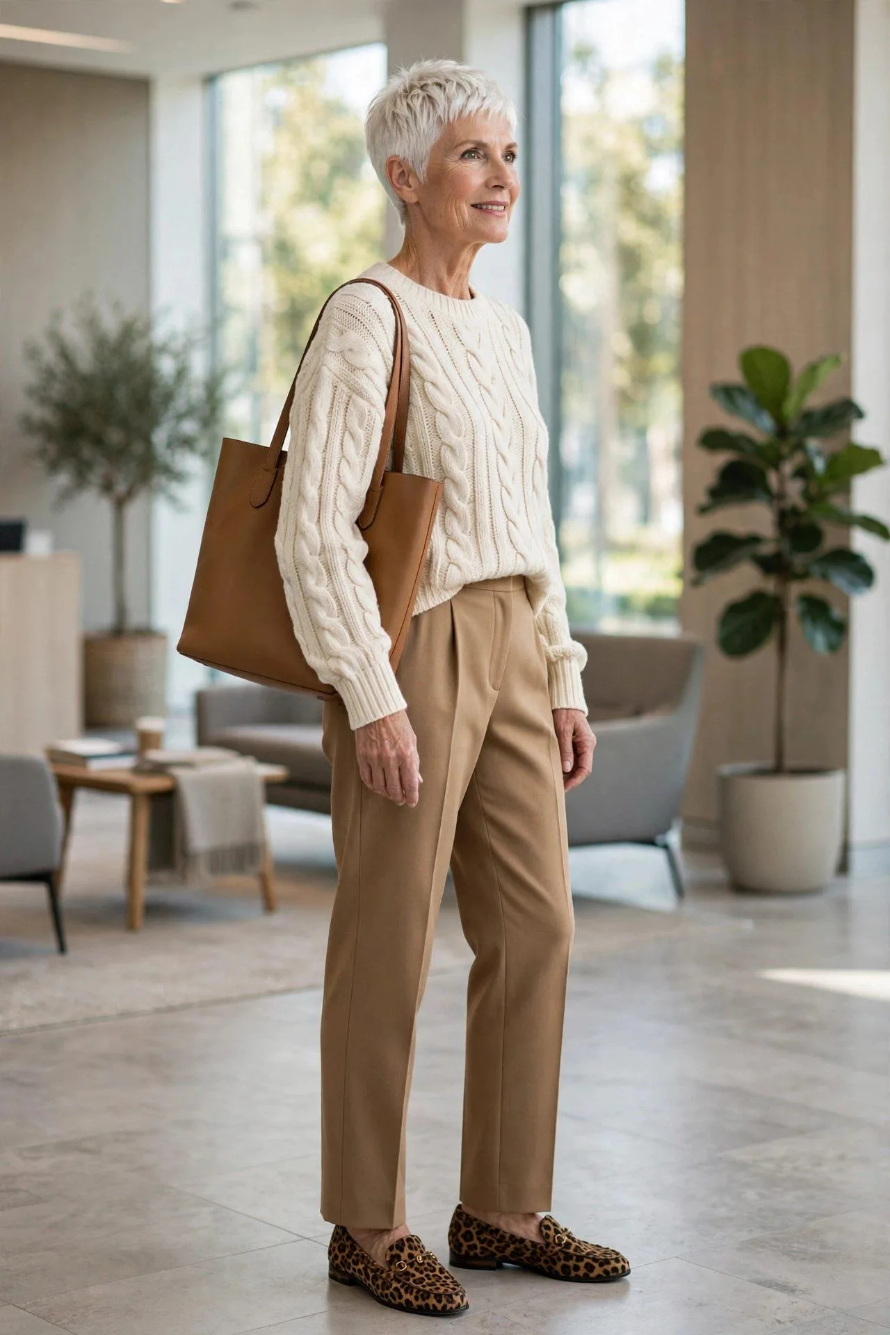 Leopard Print Loafers + All-Neutral Outfit