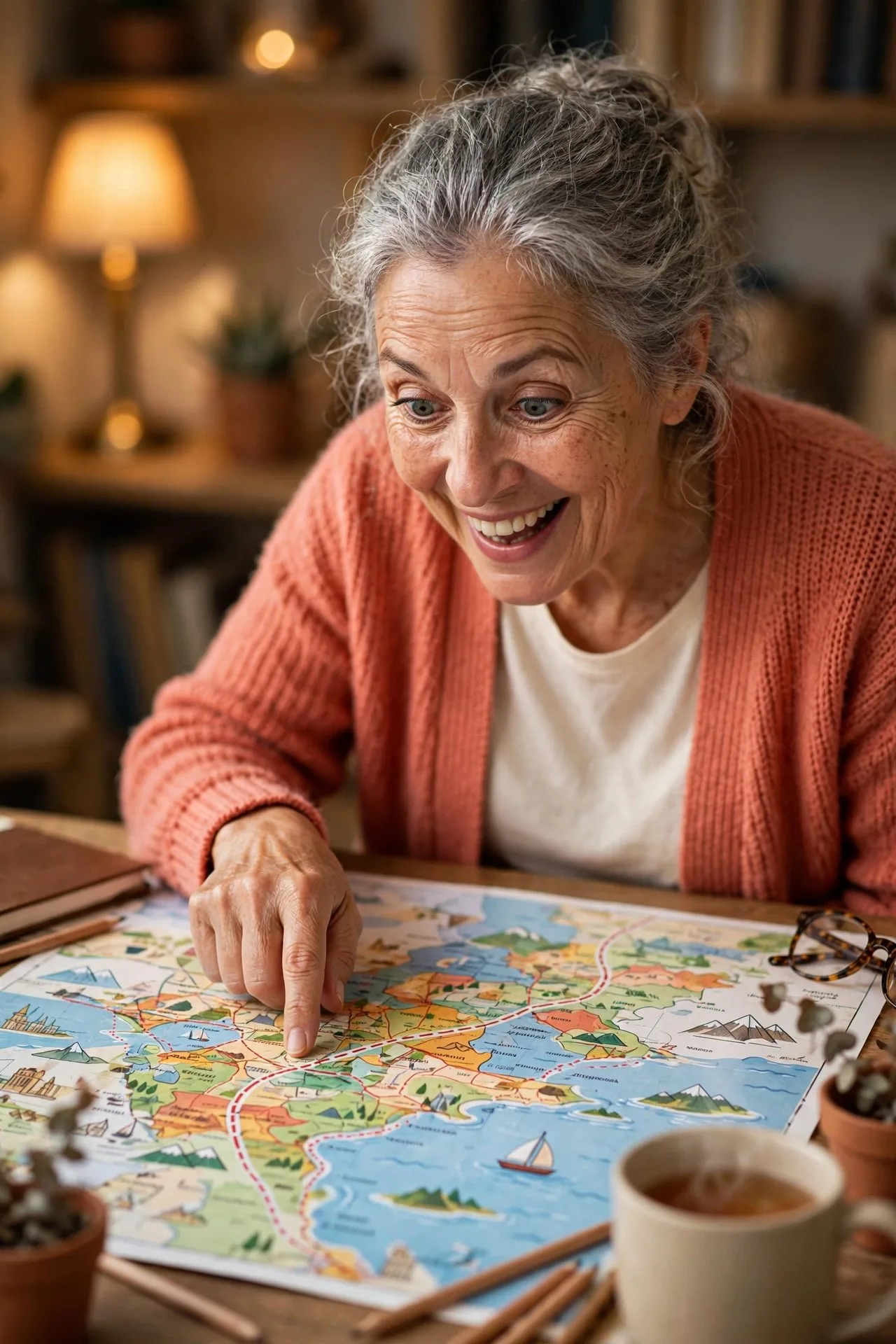 Senior woman planting flowers looking forward to spring garden