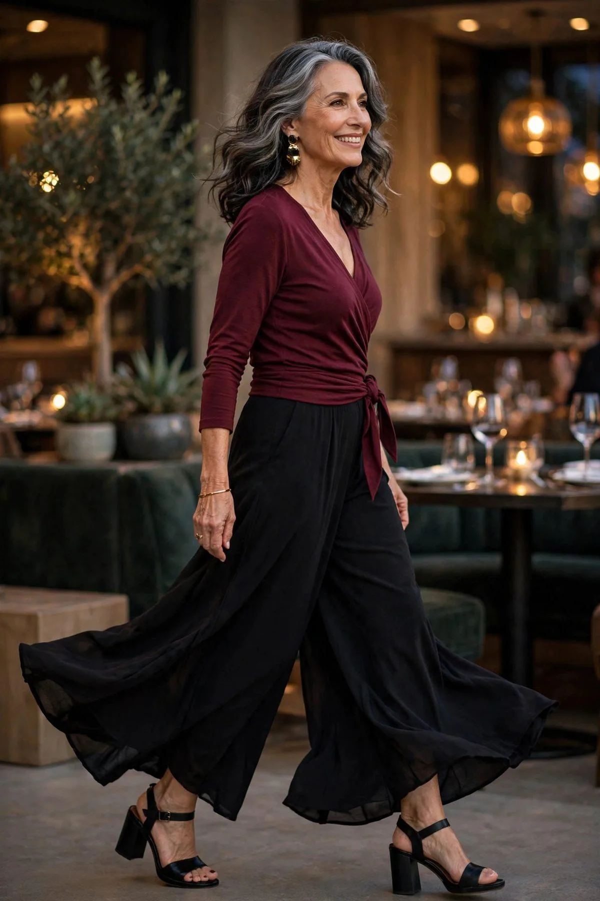 Wrap Top & Palazzo Pants
