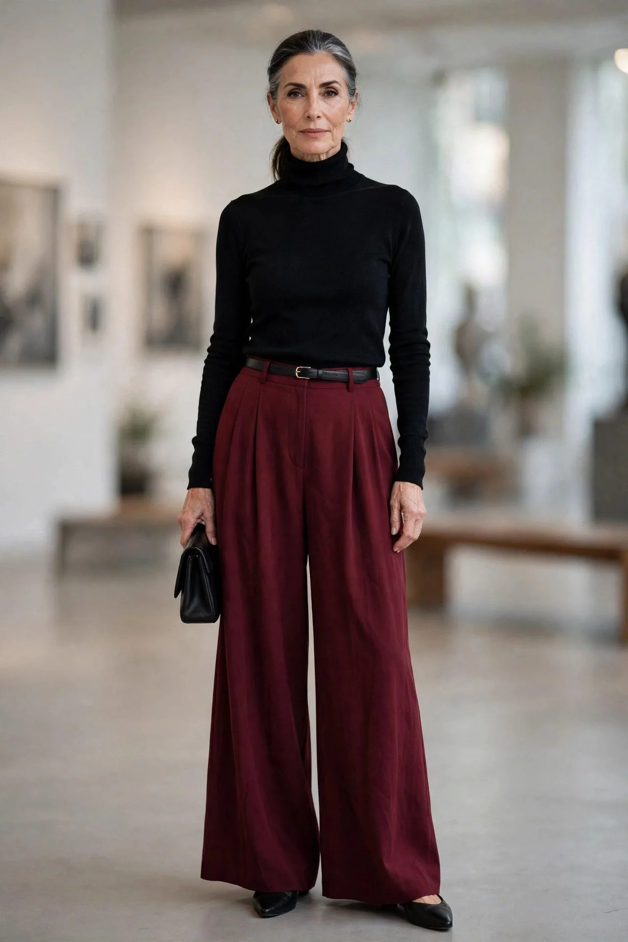 Wide-Leg in Burgundy