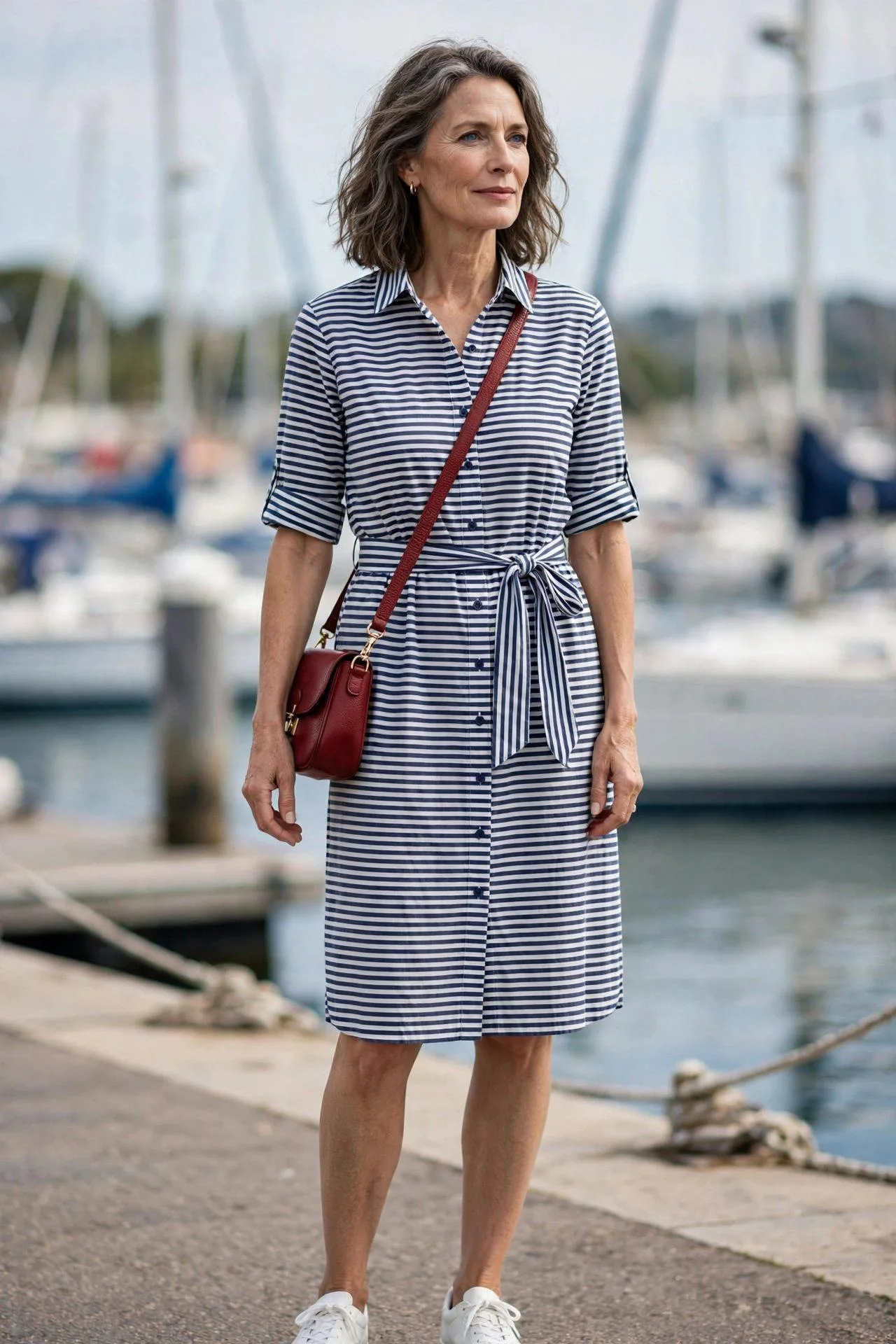 Nautical Stripe Shirtdress