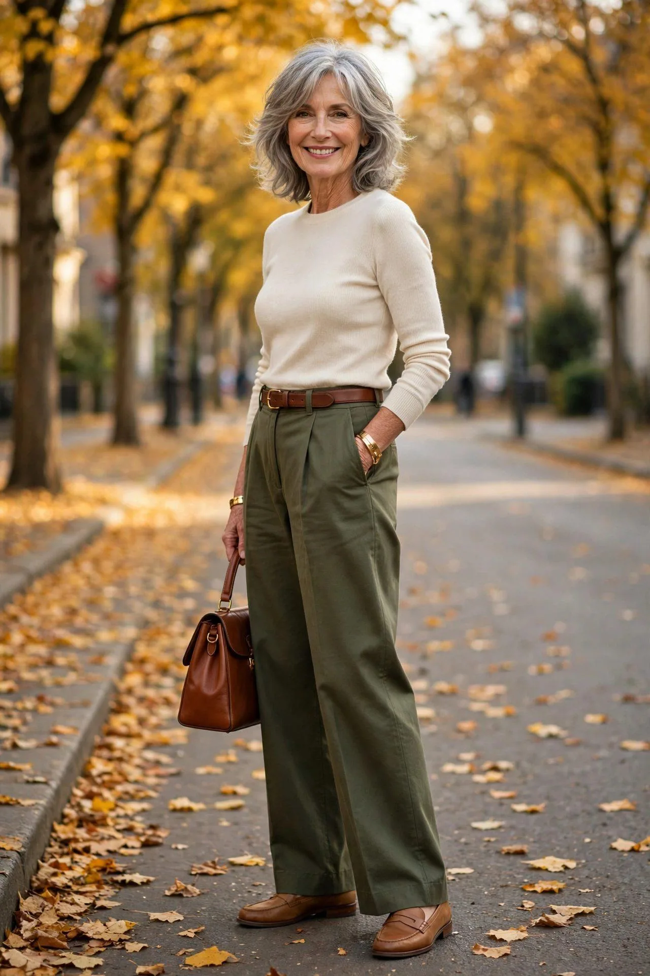 Wide-Leg in Olive