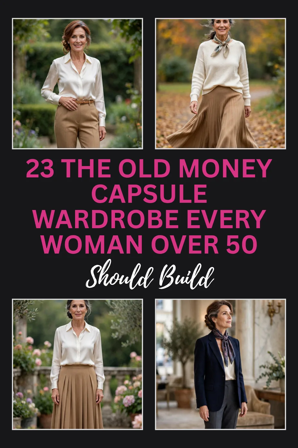 23 Old Money Capsule Wardrobe Pieces Every Woman Over 50 Should Own